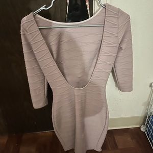 Pink body con dress